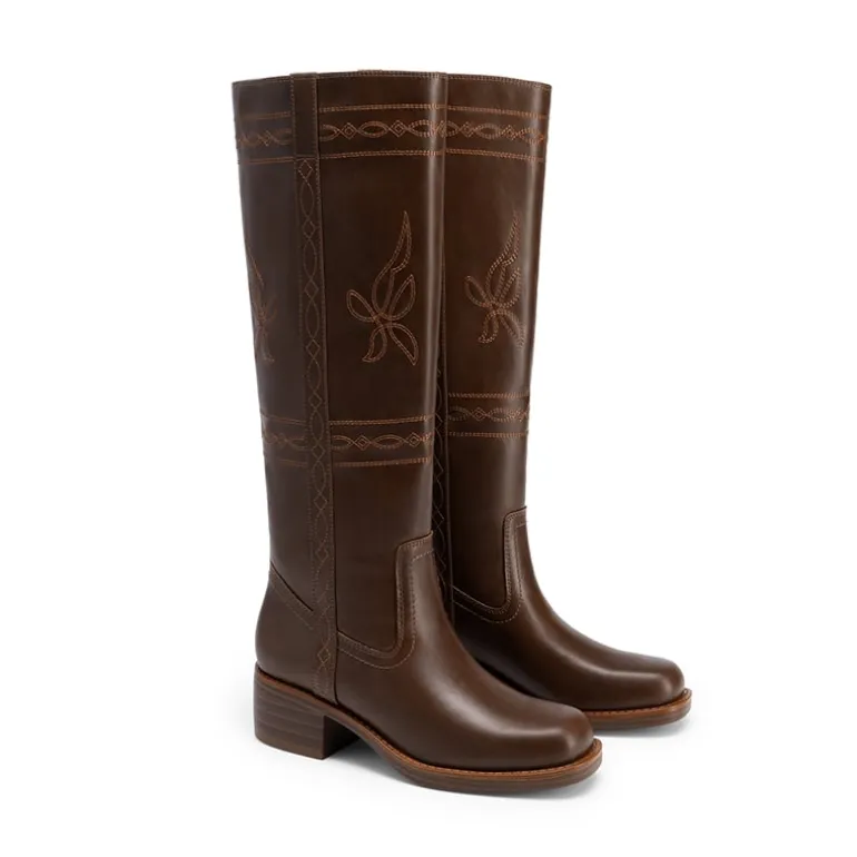 Women’s Square Toe Knee-High Western Boots
