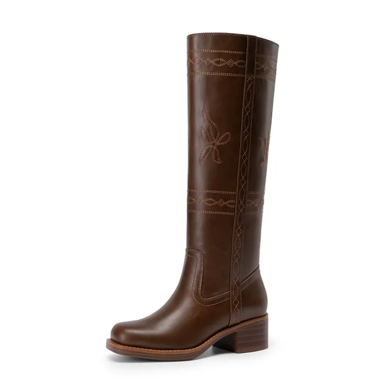 Women’s Square Toe Knee-High Western Boots