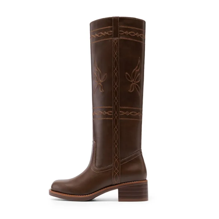 Women’s Square Toe Knee-High Western Boots