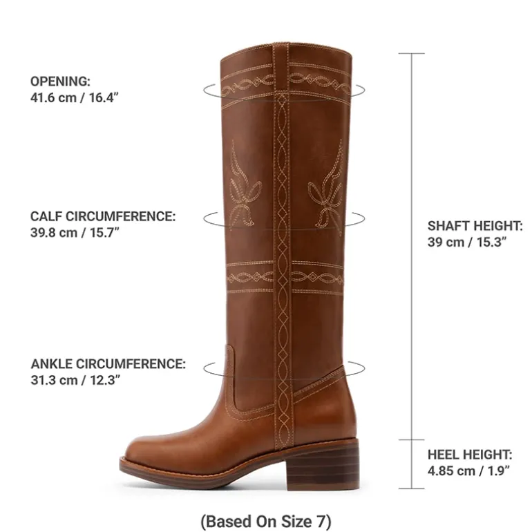 Women’s Square Toe Knee-High Western Boots