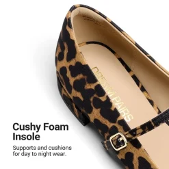 Women's Square-Toe Mary Jane Flats