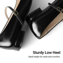 Women's Square-Toe Mary Jane Flats