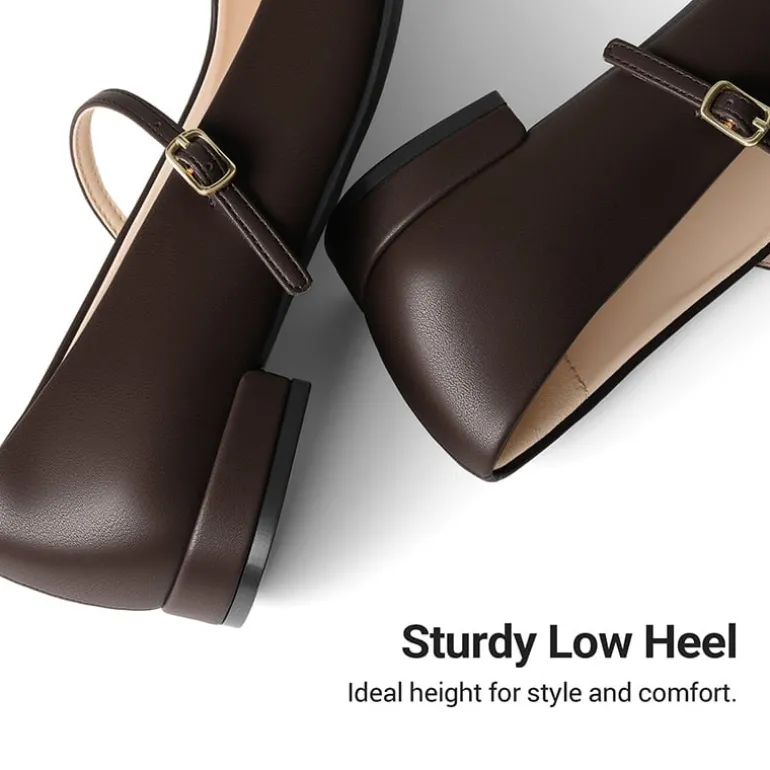 Women's Square-Toe Mary Jane Flats