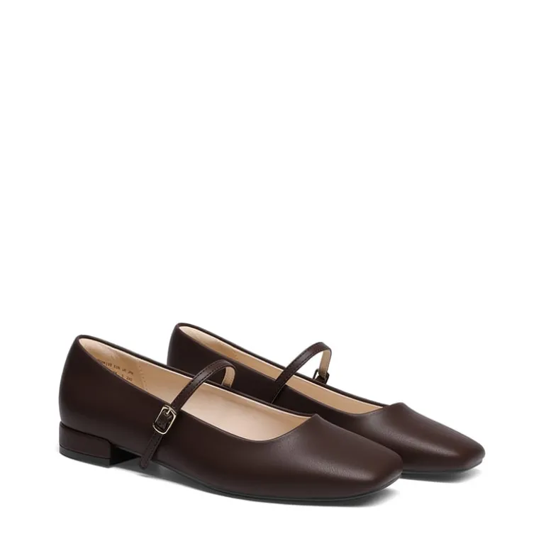 Women's Square-Toe Mary Jane Flats