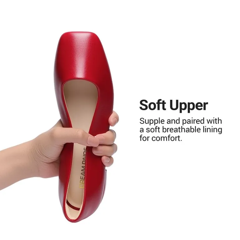 Women's Square-Toe Mary Jane Flats