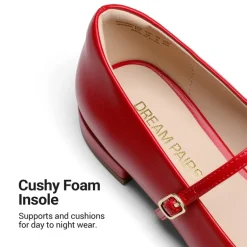 Women's Square-Toe Mary Jane Flats