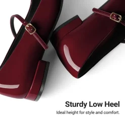 Women's Square-Toe Mary Jane Flats