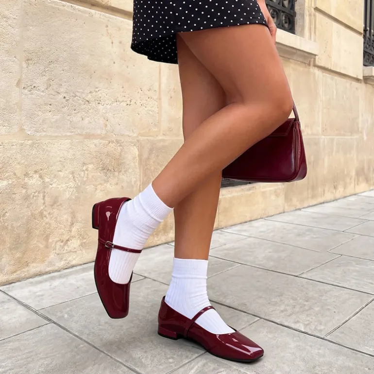 Women's Square-Toe Mary Jane Flats