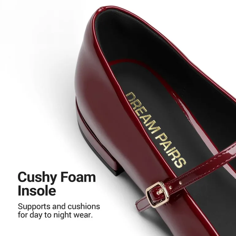Women's Square-Toe Mary Jane Flats