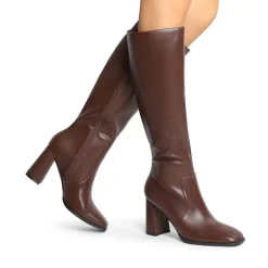 Women’s Square-Toe Sculpted Heel Boots