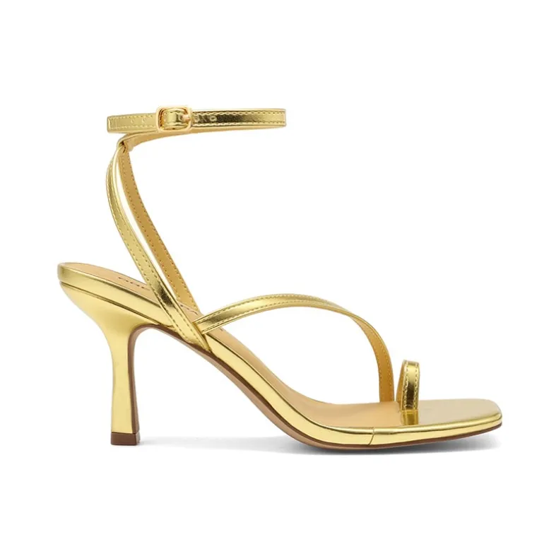 Women's Square-Toe Thong Kitten Heel Sandals