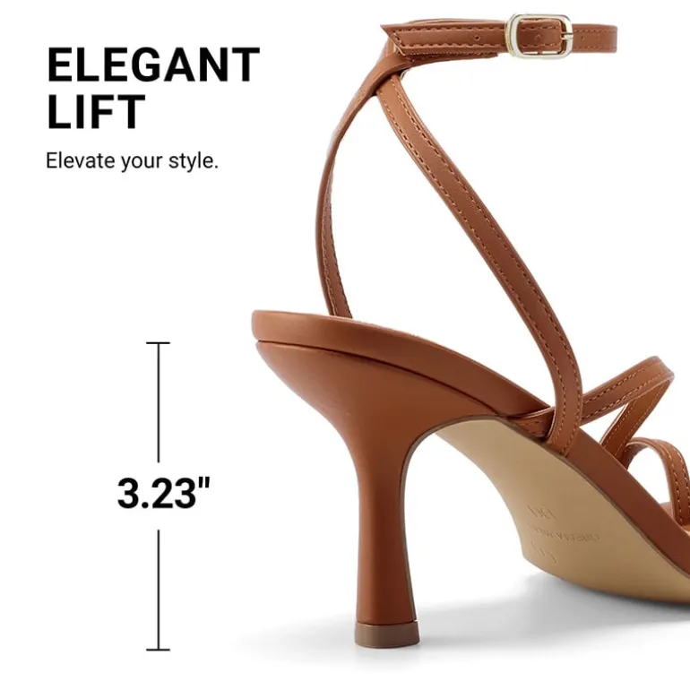 Women's Square-Toe Thong Kitten Heel Sandals
