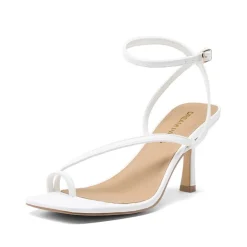 Women's Square-Toe Thong Kitten Heel Sandals
