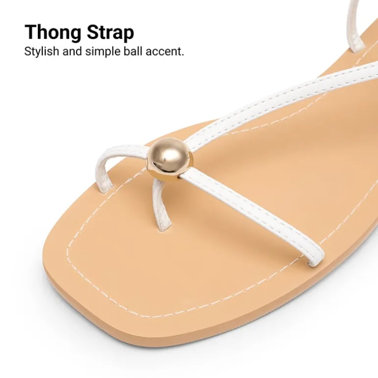 Women’s Strappy Sandals with Metal Accents