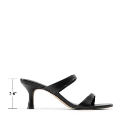 Women’s Strappy Square Toe Kitten Heel Mules