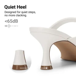 Women’s Strappy Square Toe Kitten Heel Mules