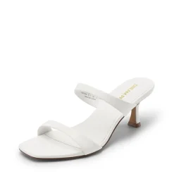 Women’s Strappy Square Toe Kitten Heel Mules