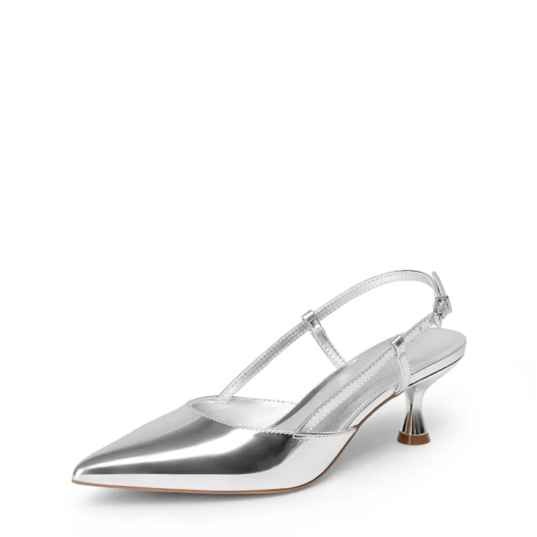 Women’s Streamlined Kitten Heel Slingback Sandals