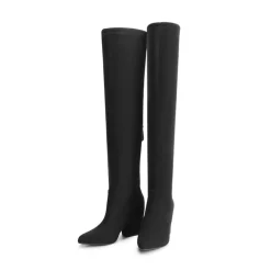 Women’s Stretch-Fit Pointed-Toe Block Heel Boots