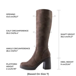 Women’s Stretchy Knee-High Platform Boots