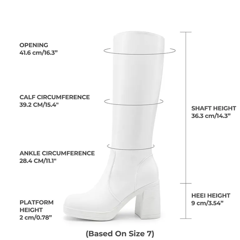 Women’s Stretchy Knee-High Platform Boots
