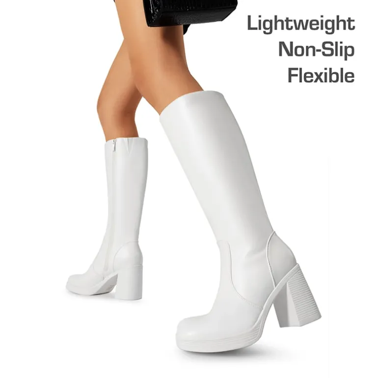 Women’s Stretchy Knee-High Platform Boots