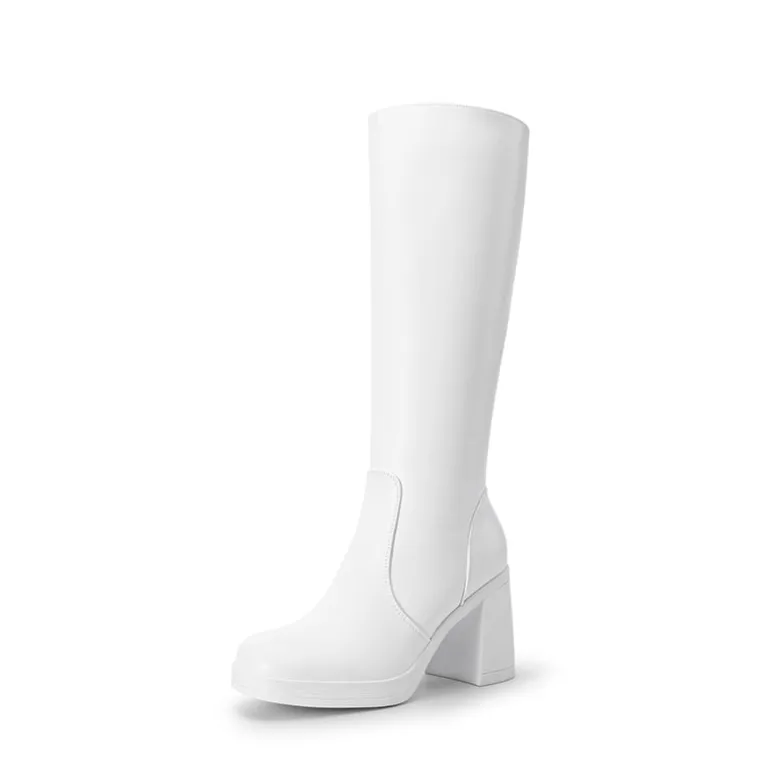 Women’s Stretchy Knee-High Platform Boots