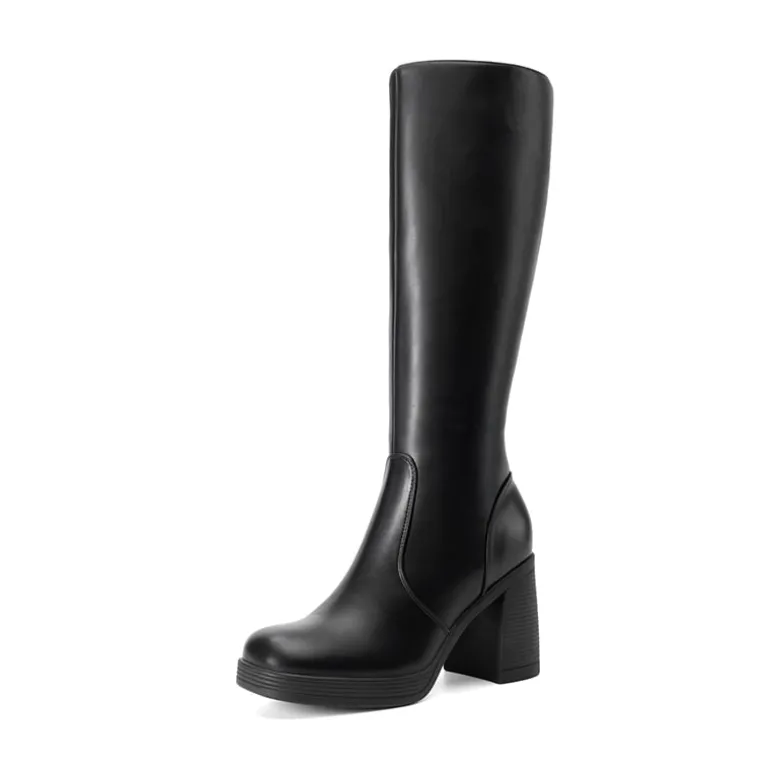 Women’s Stretchy Knee-High Platform Boots