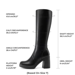 Women’s Stretchy Knee-High Platform Boots