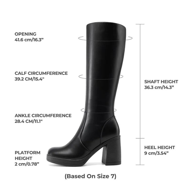 Women’s Stretchy Knee-High Platform Boots