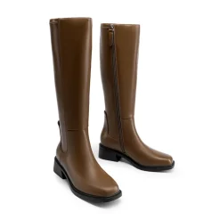Women’s Stretchy Square-Toe Knee-High Boots