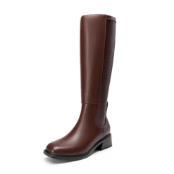 Women’s Stretchy Square-Toe Knee-High Boots