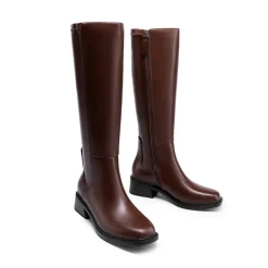 Women’s Stretchy Square-Toe Knee-High Boots