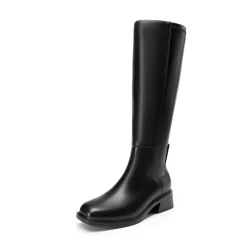 Women’s Stretchy Square-Toe Knee-High Boots