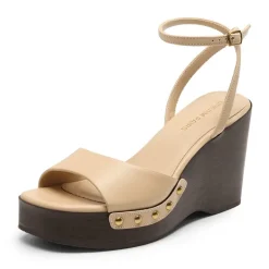 Women’s Studded Square-Toe Boho Wedge Sandals