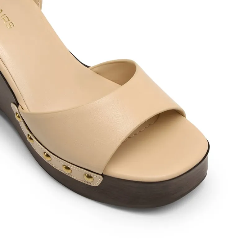 Women’s Studded Square-Toe Boho Wedge Sandals