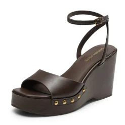 Women’s Studded Square-Toe Boho Wedge Sandals