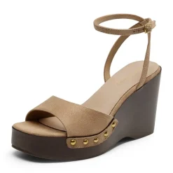 Women’s Studded Square-Toe Boho Wedge Sandals