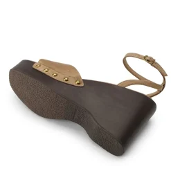 Women’s Studded Square-Toe Boho Wedge Sandals