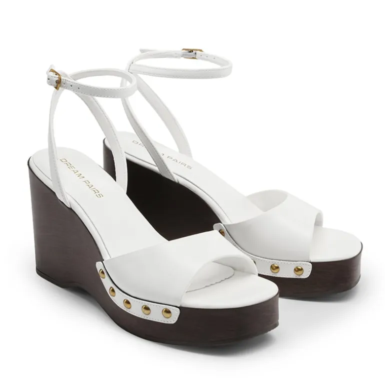 Women’s Studded Square-Toe Boho Wedge Sandals