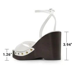Women’s Studded Square-Toe Boho Wedge Sandals