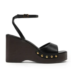 Women’s Studded Square-Toe Boho Wedge Sandals