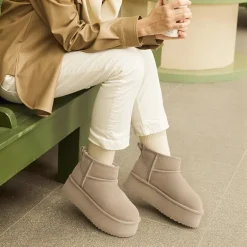 Women’s Suede Faux Fur Warm Winter Snow Boots