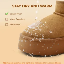 Women’s Suede Faux Fur Warm Winter Snow Boots