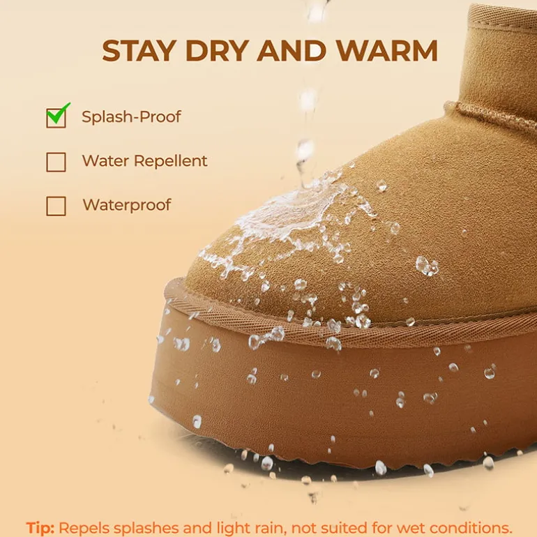 Women’s Suede Faux Fur Warm Winter Snow Boots