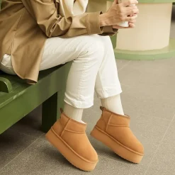Women’s Suede Faux Fur Warm Winter Snow Boots