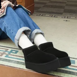 Women’s Suede Faux Fur Warm Winter Snow Boots