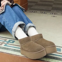 Women’s Suede Faux Fur Warm Winter Snow Boots