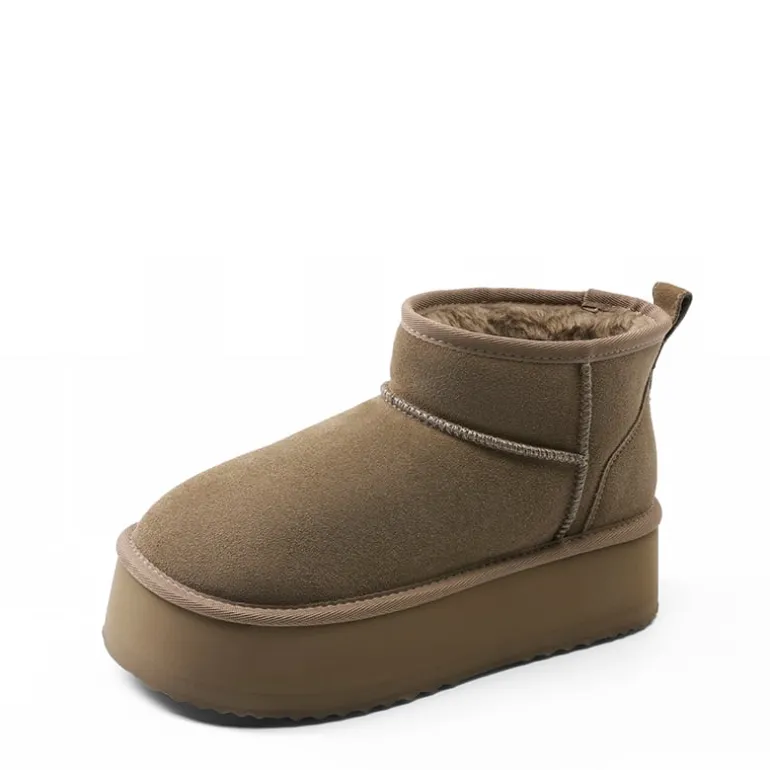 Women’s Suede Faux Fur Warm Winter Snow Boots