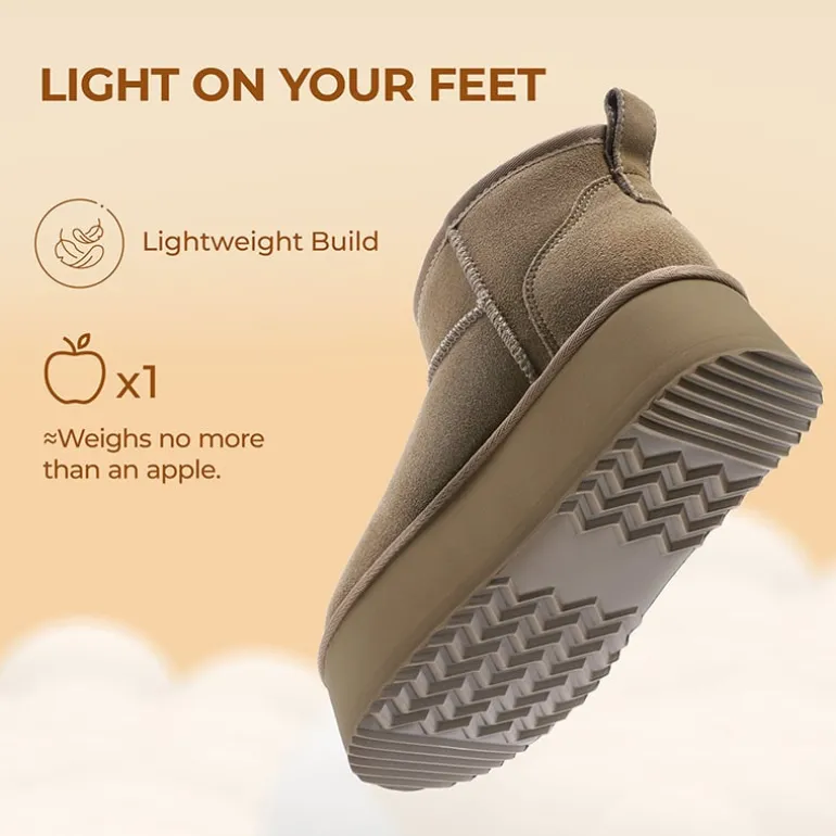 Women’s Suede Faux Fur Warm Winter Snow Boots